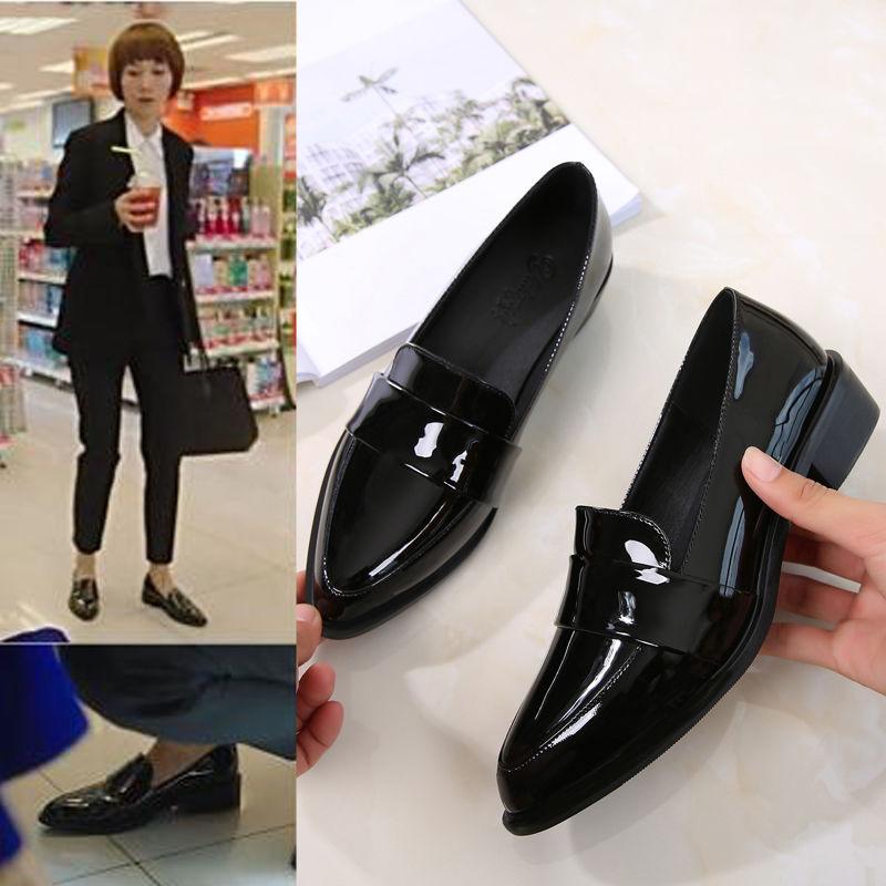 Fashion Women's Shoes Spring and Autumn 2024 New Black Pointed British Style Small Leather Shoes Loafers Single Shoes Vulcanized