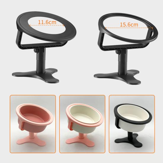 Приподнятая миска для кошачьего корма Регулируемая Наклонная Миска для питомца из нержавеющей стали Нескользящая Приподнятая