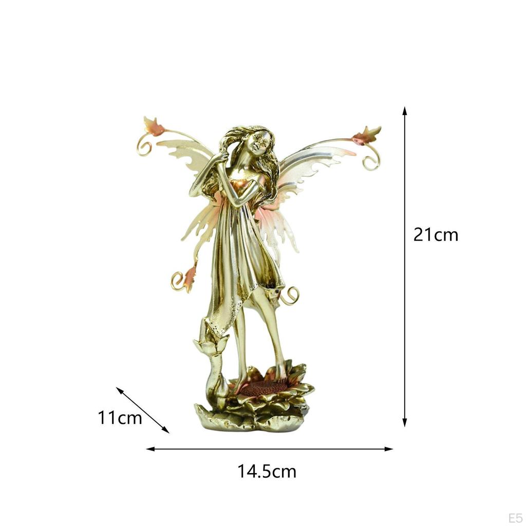 Фея Ангел Сад Статуя Статуэтка Газон Орнамент Декоративный Дисплей Статуя для Балкона