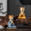 Дзен-медитация Хуан Дасянь Ласка Фигурка из смолы - Новый китайский стиль Домашнее украшение Чайный питомец.