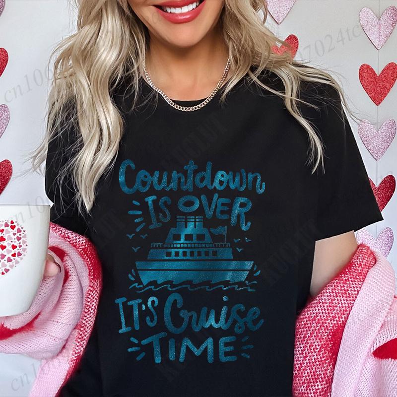 Countdown Is Over It's Cruise Time T-shirts, Cruise Vacation Tshirts, Cruise Ship Tee Shirt,Family Matching Travel Outfits Gift