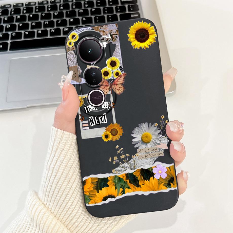 For Vivo V50 Lite 4G 5G V50 5G Phone Case Silicone Soft Back Cover For Vivo V2441 V2427 Bumper Dragon Cat Flower Butterfly Capa