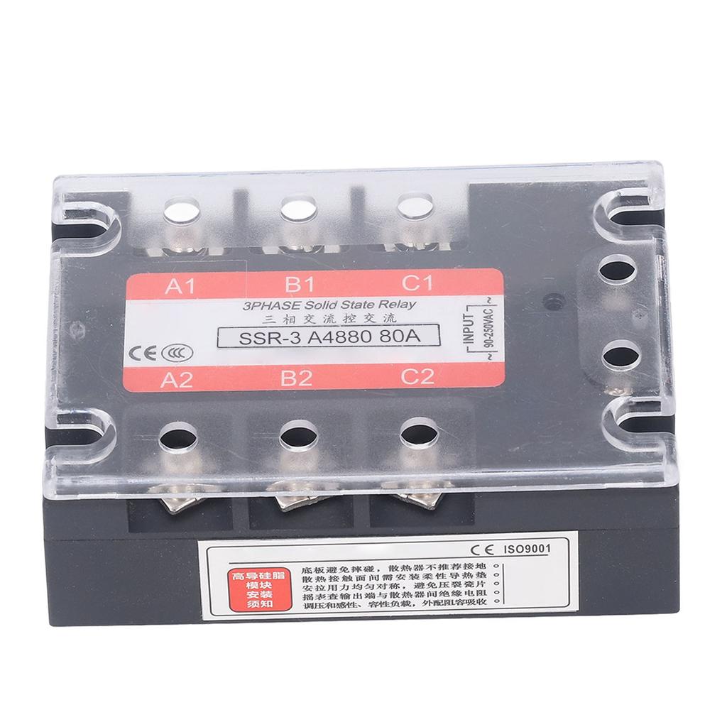 3 Phase Solid State Relay Peaking Voltage 600VAC Bidirectional SCR Output AC To AC SSR Module 480V 8