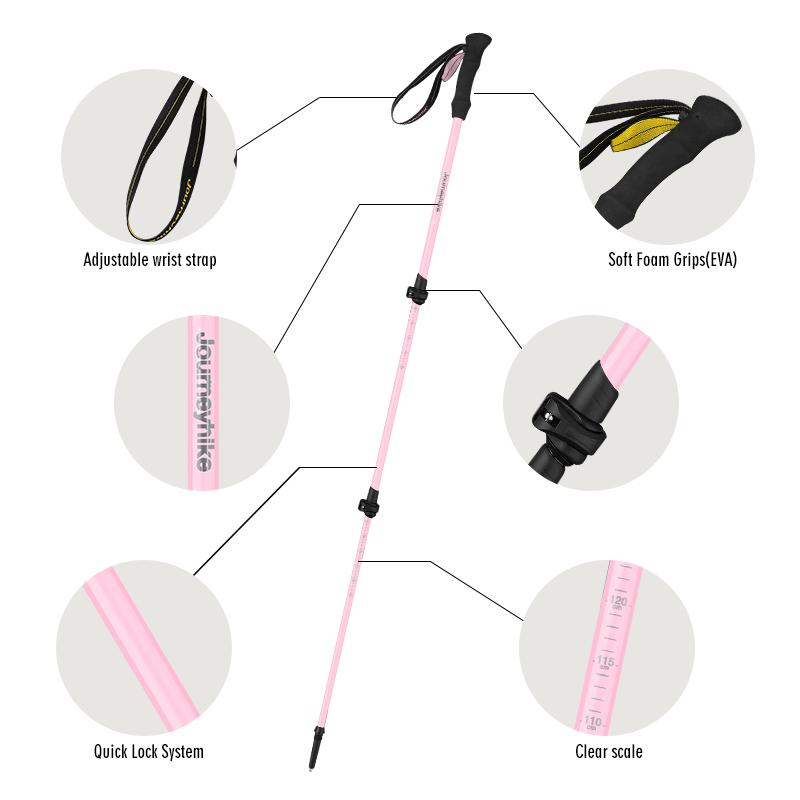 Треккинговые палки из 3K углеродного волокна, Легкие походные палки, Палки для хайкинга, подходящие для походов, треккинга, грязевой местности и снежных условий