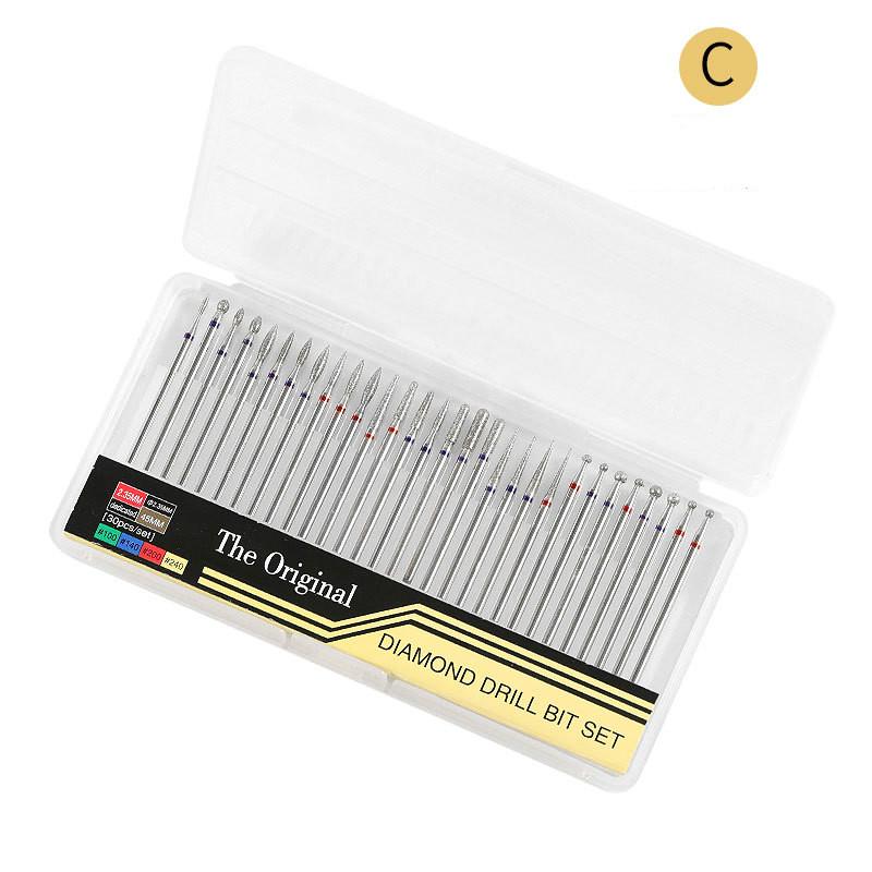 30 шт. алмазные фрезы для ногтей, фрезы с заусенцами для пилочек для ногтей, сверла для очистки кутикулы, аппарат для маникюра, художественные инструменты