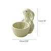 Compact Eggs Holder Rabbit Shape Household Eggs Holder Ceramic Eggs Tray
