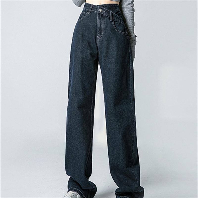 Винтажная весна 2022, женская мода с высокой талией, женские широкие джинсы, мешковатые женские джинсовые брюки-карго, джинсовые брюки для мамы