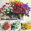 Heads Artificial 36 Silk Rose Flowers Bunch Bouquet Wedding Home Grave Decor