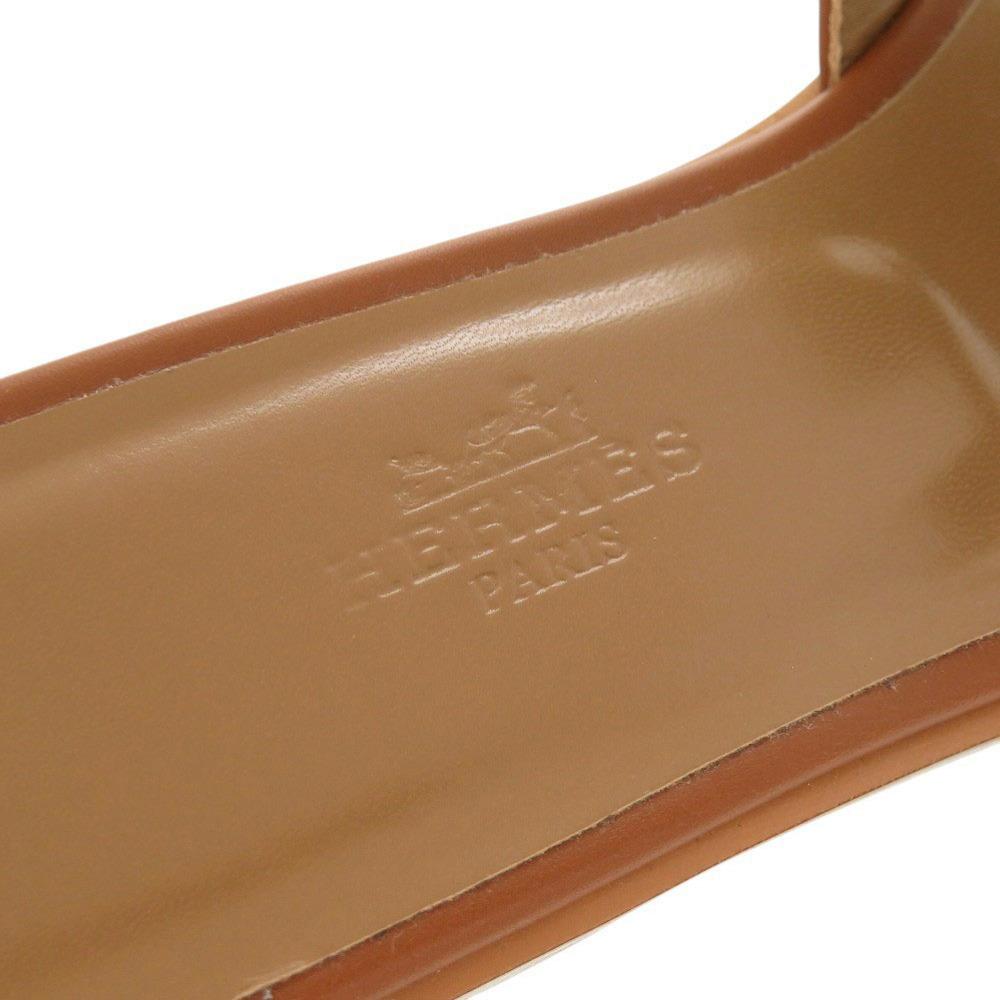Б/У ОРИГИНАЛЬНЫЕ Сандалии HERMES Oran Коричневая Кожа
