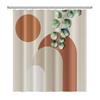 Abstract Mid Century Shower Curtain Arch Sun Moon Minimalist Geometric Curve Stripes Fabric Christmas Landscape Bth Curtain Hook
