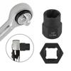 Damaged Stripped Nut and Bolt Remover Kit 3/8" Impact Bolt Nut Screw Remover Tool Set Nut Extractor Socket Socket Wrench 13PCS