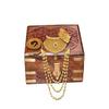 15 Cm Sheesham Wooden Brass Storage Box Hand Carved Jewellery Box Decorative Gift Box