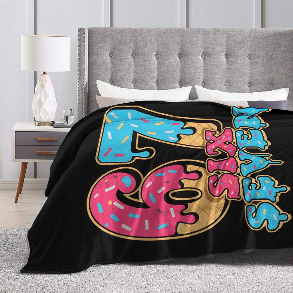 Six Seven Ice Cream Drip Meme 67 Blanket Quality Warm Bedding Throws Winter Child Couch Chair Sofa Bed Novelty Bedspread