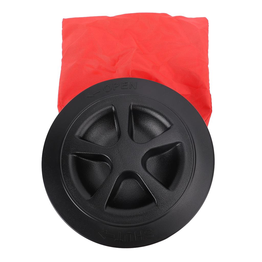 4 Inch Boat Deck Access Cover with Tool Bag Long Lasting Impact Proof Inspection Hatch Deck Plate for Marine Yacht Black