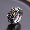 Men's Adjustable Retro Thai Silver Cross Fashion Ring