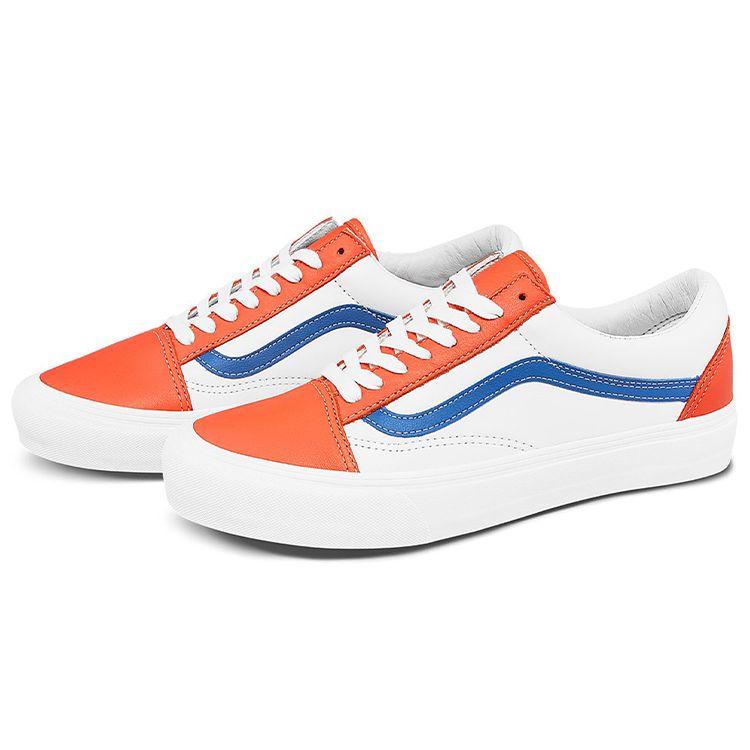 Vans Кроссовки Old Skool Vlt Lx Low Top Skate Shoes Unisex Sneakers White Orange VN0A4BVF22E