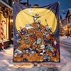 The Nightmare Before Christmas Pattern Blanket for Home Decoration, Bed, Sofa, Car Travel, Camping, Suitable for All Seasons, Birthday Christmas Gift