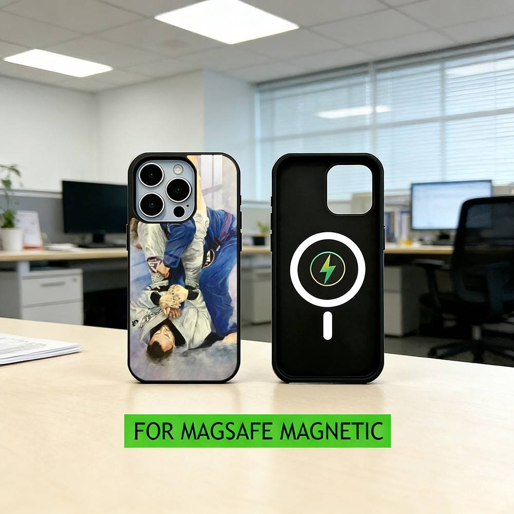 Чехол для телефона J-Jujitsu J-Judo для iPhone17,16,15,14,13,12,11 Plus,Pro Магнитный с поддержкой беспроводной зарядки Magsafe