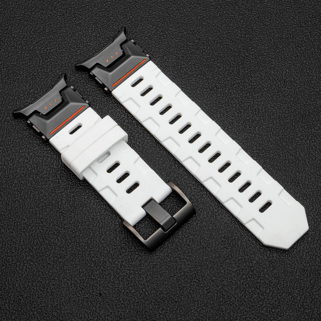 Мягкий силиконовый ремешок-петля для Samsung Galaxy Watch Ultra 47 мм, роскошный мужской спортивный ремешок Galaxy Ultra 2025, браслет с изогнутым концом без зазора