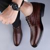 Весенне-осенние дышащие деловые повседневные туфли из британской воловьей кожи первого слоя, с внутренней высотой, увеличивающей рост, костюмные, формальные, универсальные, на шнуровке, мужские туфли