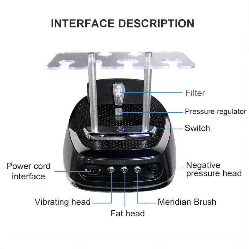 NEW 6 In 1 Ultrasonic 80K Cavitation Radio Frequency RF Face Lifting Weight Loss Slimming Machine Vibration Vacuum Body Massager