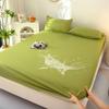 Deep Pocket Bed Fitted Sheet With Elastic Band 100% Waterproof Bedding Portector Mattress Topper Cover No Pillowcase