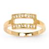 Gold Plated Ring 'Sissi' Golden White - 11x7 Mm