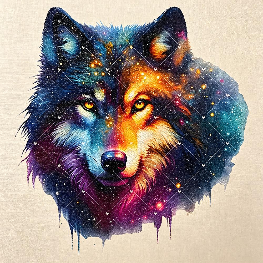 5D Diamond Painting Galaxy Wolf Head Diamond Art DIY Craft Home Wall Decor Full Drill Kit for Adults Creative Art Gift