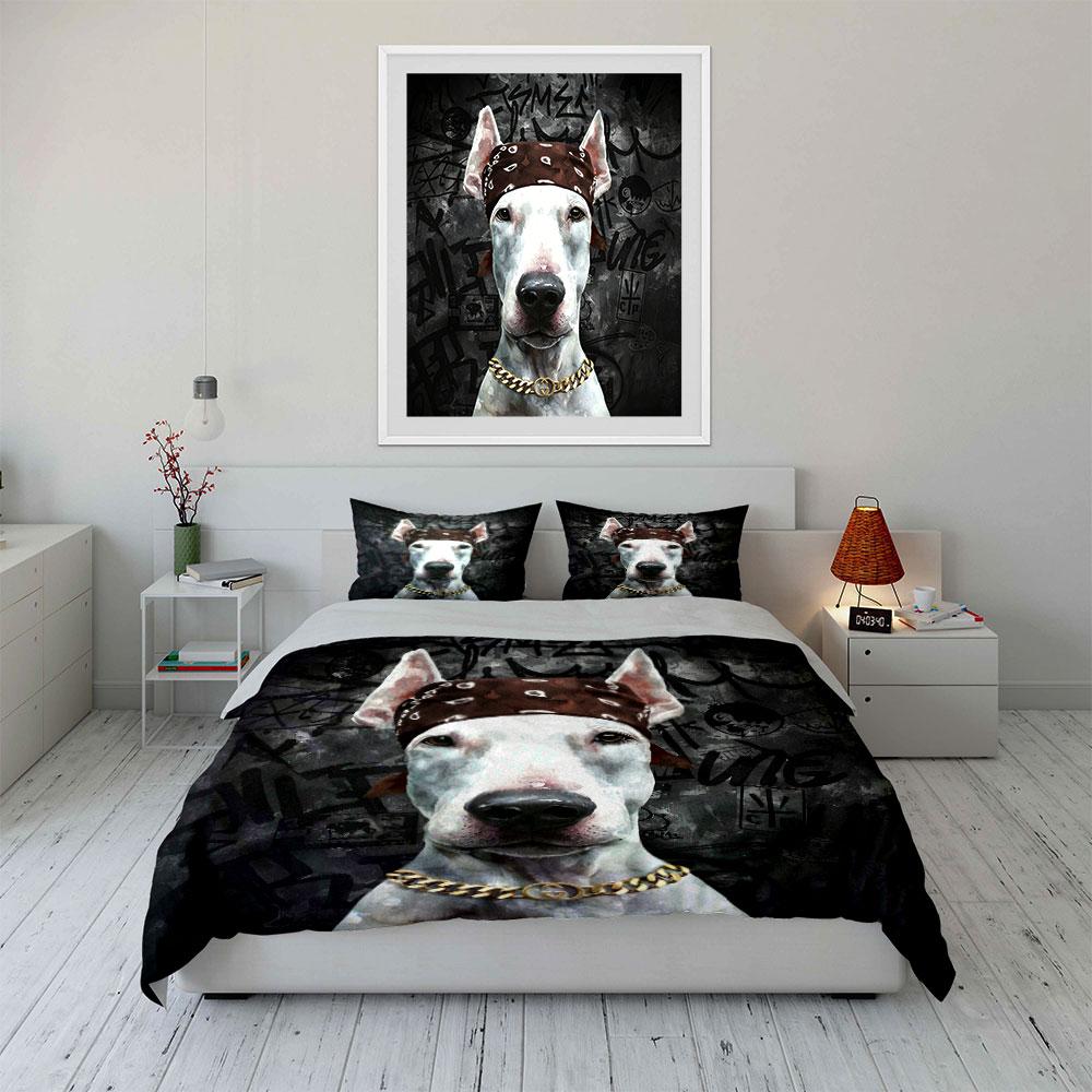 "Urban Style Dog Accessory Set"  kid's and adults' bedroom decor, Exquisite three-piece bedding set gift