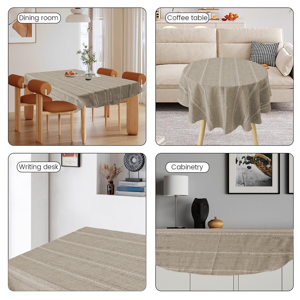 Скатерть вышитая в деревенском стиле Элегантная овальная скатерть для обеденного стола Ажурная жаккардовая скатерть Декоративная скатерть для кофейного столика