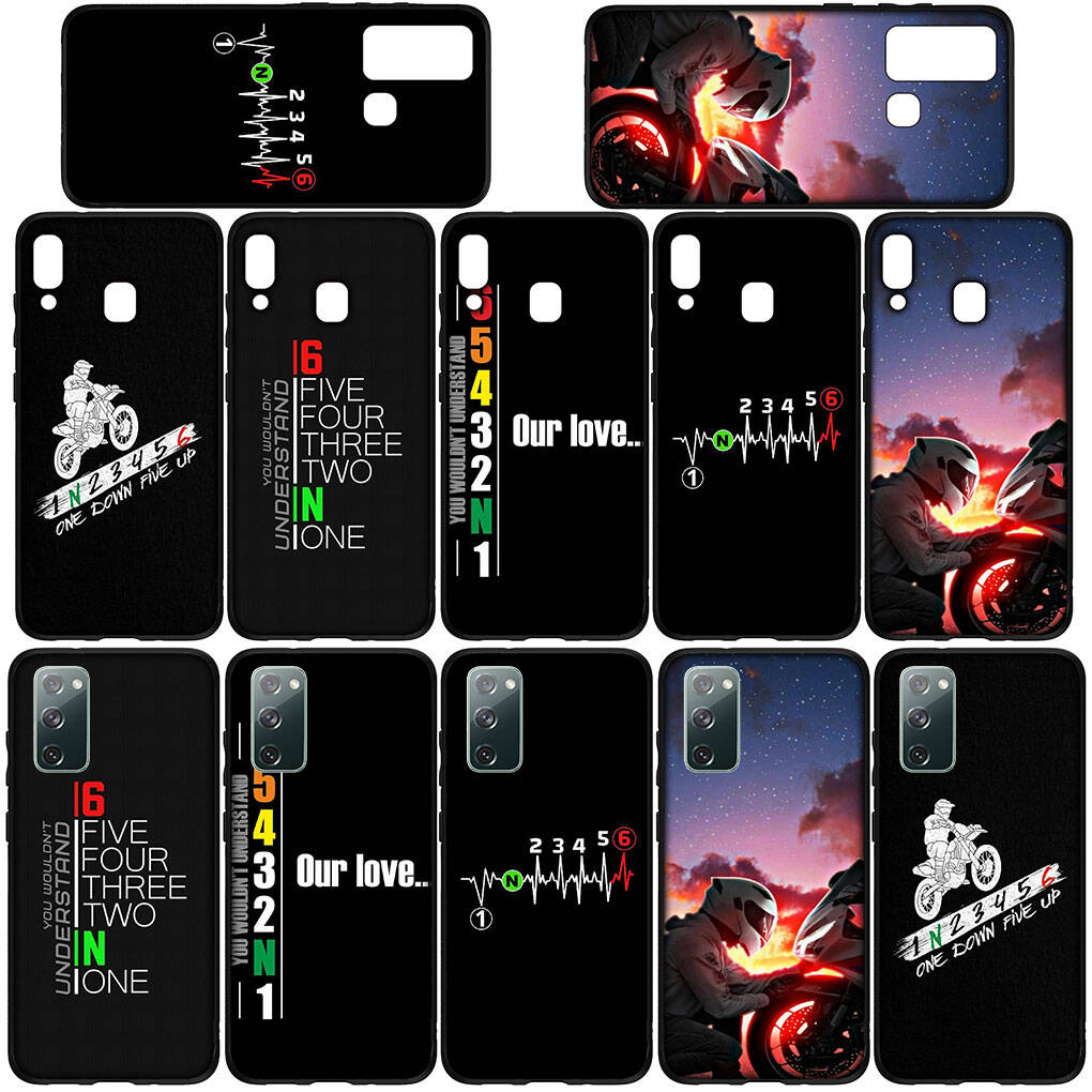 for Samsung Galaxy S25 S24 S23 S22 Ultra FE Plus A37 A57 A56 A55 A06 A16 A15 A36 A26 A35 A05 A25 A54 A34 Phone Case Motorcycle 1N23456 Motorbike Cover