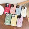 For Apple 16 Leather Solid Color Mobile Phone Case Simple for IPhone15Promax Bow 17 Women's Model 14