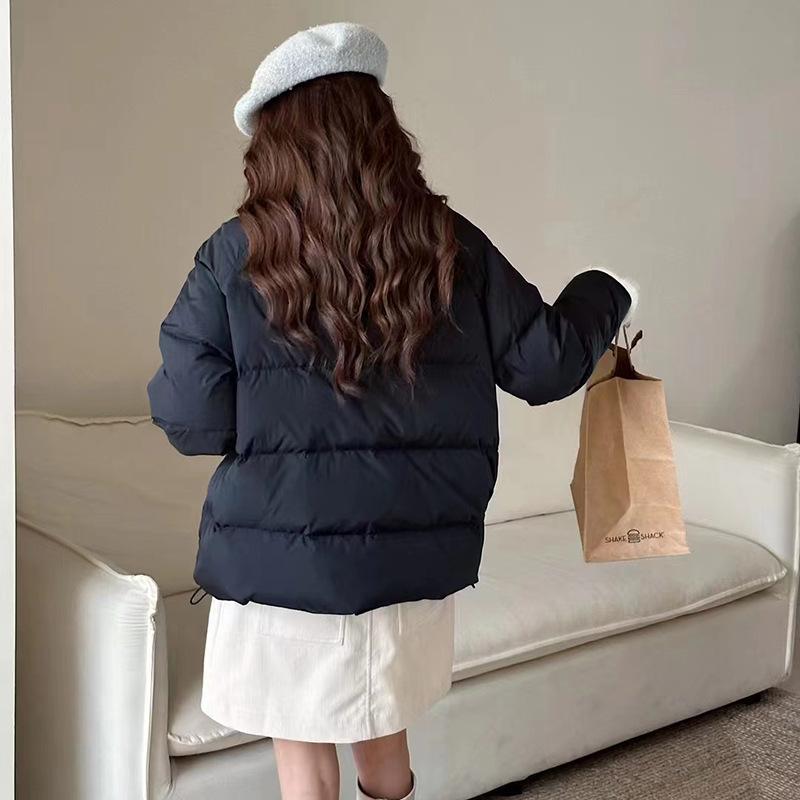 Высококачественный белый пуховик из норки с утиным пухом, женский зимний модный короткий стоячий воротник, милое теплое маленькое пальто