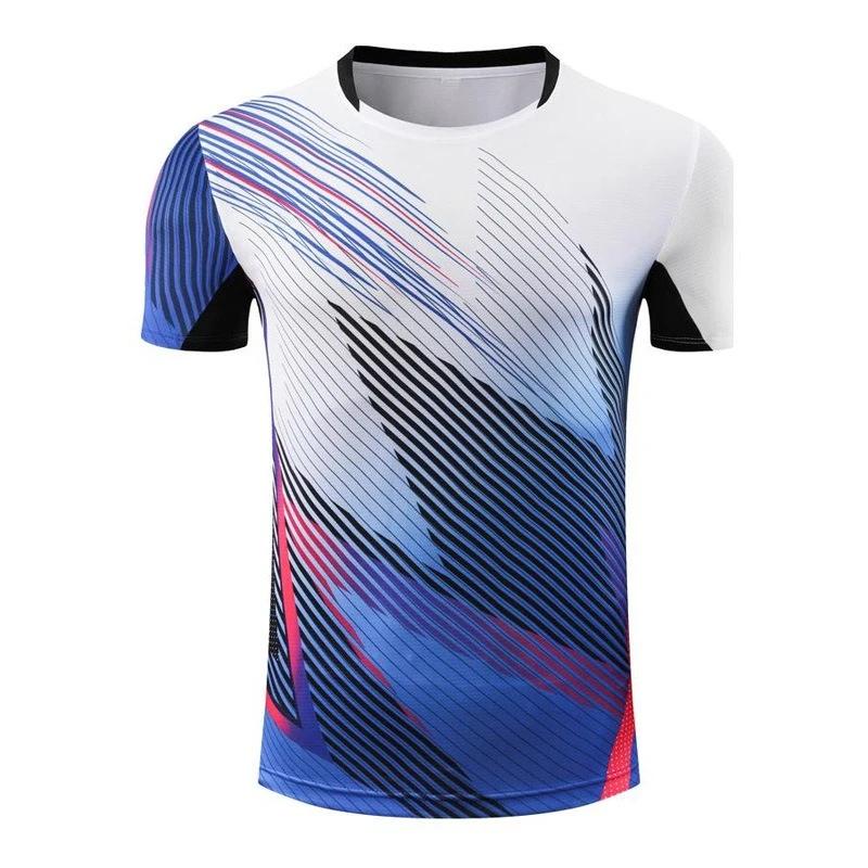 Men's Training Sports Striped Shirt Top Quick Drying Short Sleeved Gym Running Fitness Round Neck T-shirt Men's Style