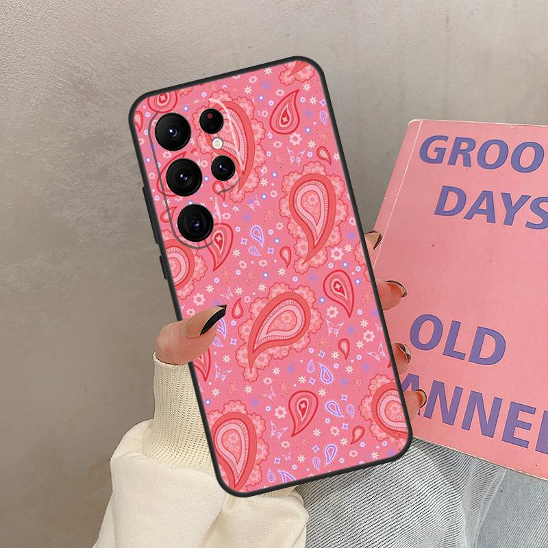 Blue Tie Dye Groovy Shroom Patchwork Case For Samsung Galaxy S24 FE S21 FE S20 S22 S23 S25 Ultra S9 S10 Plus S25 FE Cover Coque