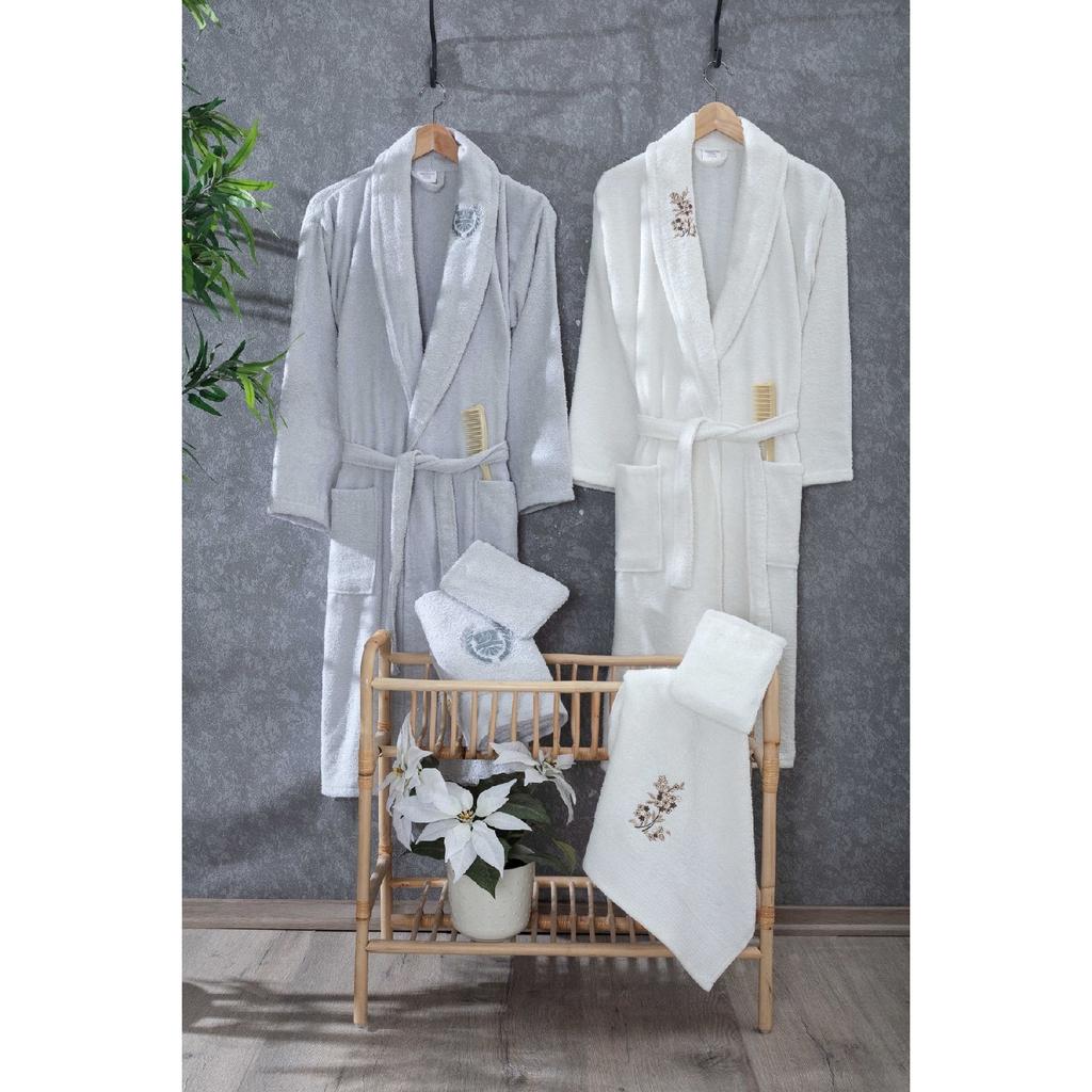 Комплект банных халатов из 10 предметов с вышивкой | халат | Набор халатов | Набор приданого