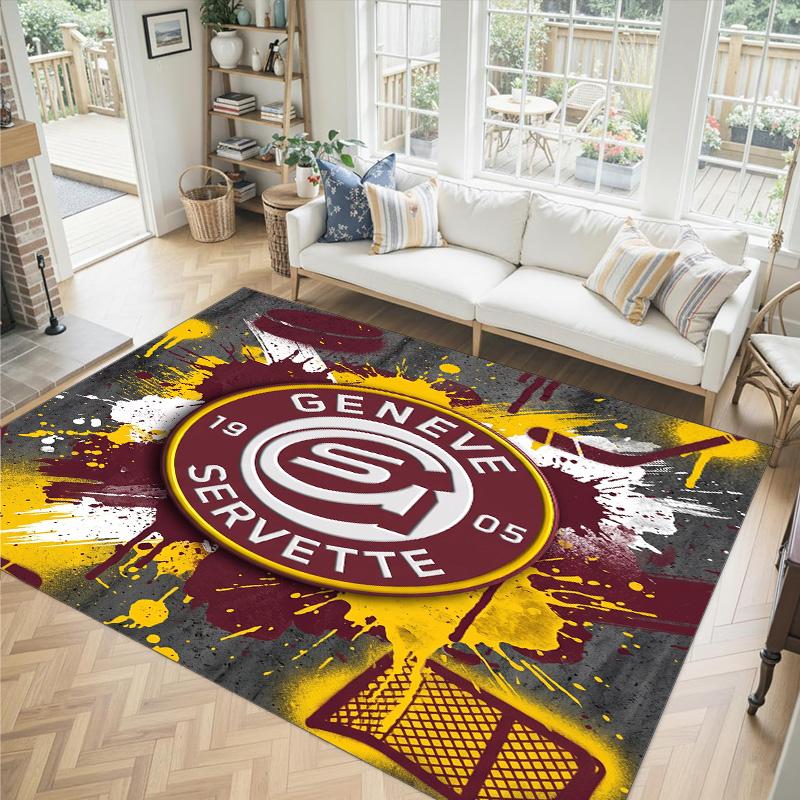 Servette FC Design Crystal Velvet Carpet Cozy Non?Slip Printed Rug For Bedroom Living Room Entrance