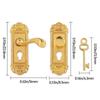 Style Keyhole Plate Dollhouse Lock Key Set Miniature Door Handles Brass Knobs Mini Furniture Pull