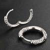 Креативные круглые серьги-кольца с резьбой с серебряным покрытием, клипсы для ушей, серьги-хагги, модная бижутерия