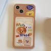 Чехол Cute Cheese Toast Apple 13, подходит для iPhone 11, 12 Pro Max и iPhone 14, с гнездом для карт и женским дизайном.
