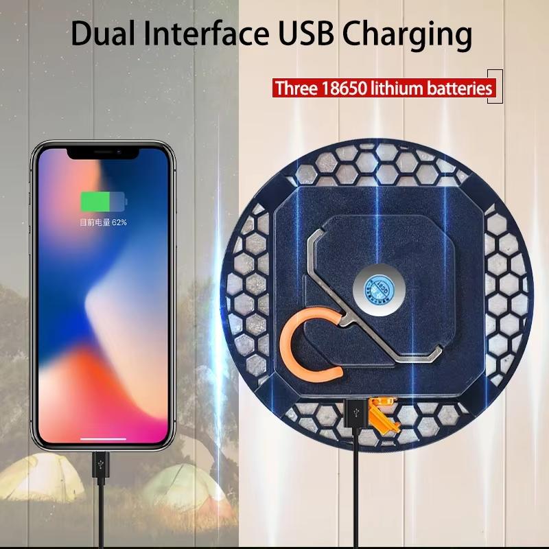 NEW LED Tent Light Rechargeable Lantern Portable Emergency Night Market Light Outdoor Camping Bulb Lamp Flashlight Home