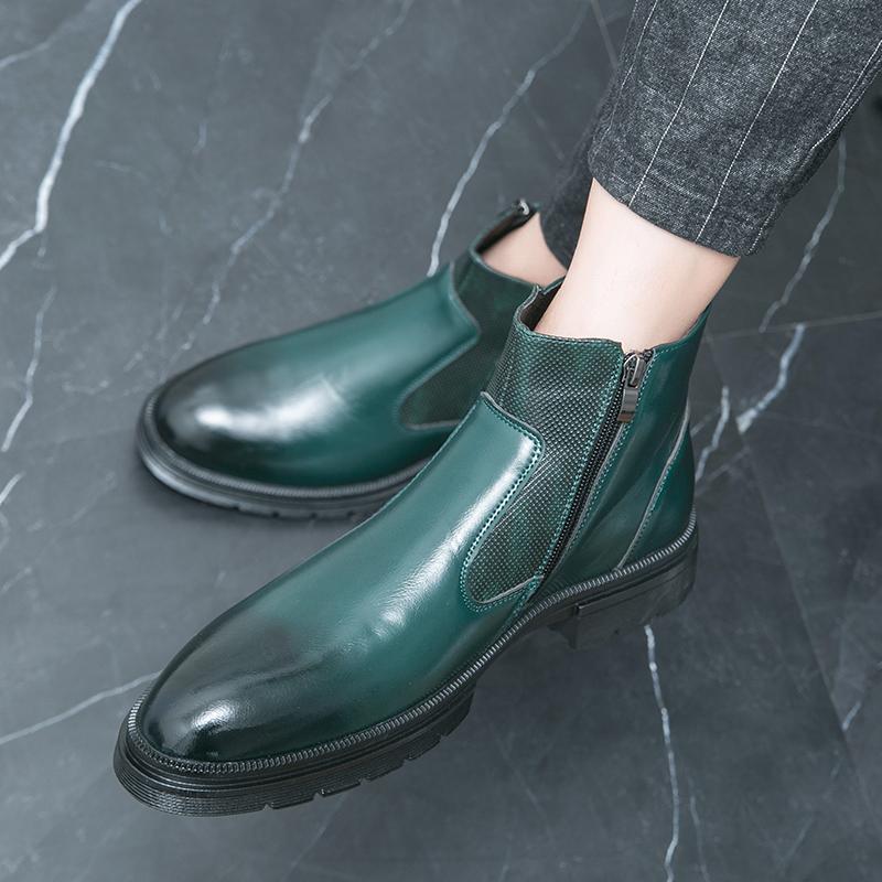 Роскошные брендовые мужские ботинки челси из натуральной коровьей кожи ручной работы, офисные, для торжественного платья, свадьбы, деловой вечеринки, туфли с круглым носком