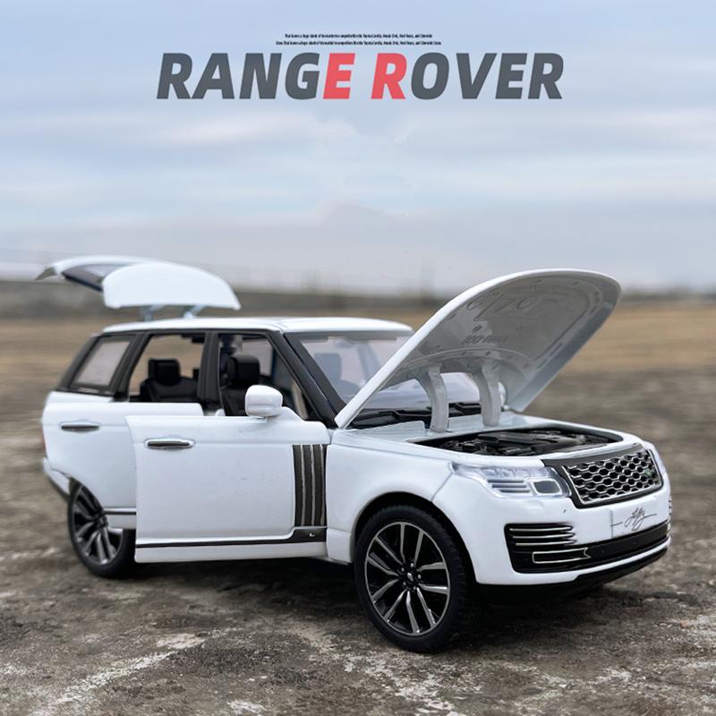 1/32 Range Rover Sports SUV Модель автомобиля из сплава Литые металлические внедорожники Моделирование моделей автомобилей Звук и свет Детские игрушки Подарки