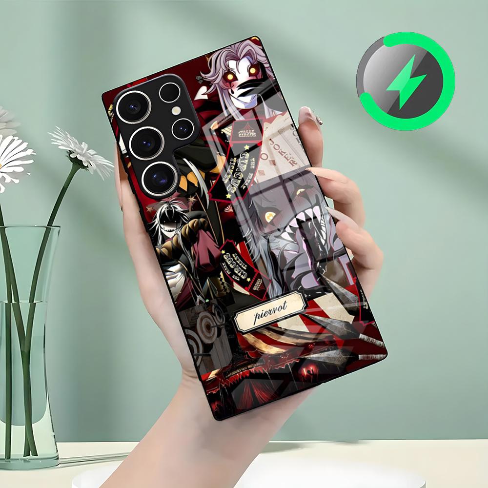 Чехол для телефона The Freak Circus Pierrot для Samsung S26 S25 S24 S23 S22 S21 S20 Edge Ultra Plus FE для Magsafe Стеклянный чехол