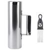 Metal Guiro Shaker with Scraper Stainless Steel Handheld Guiro Percussion Musical Instrument for