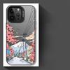 Мультяшный чехол с изображением японского городского пейзажа для iPhone 17 Pro Max 16 11 14 Plus Air 15 12 Pro 13 Чехол для телефона