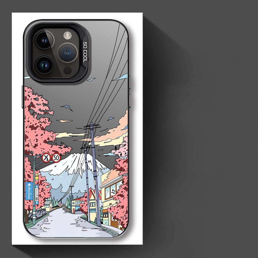 Мультяшный чехол с изображением японского городского пейзажа для iPhone 17 Pro Max 16 11 14 Plus Air 15 12 Pro 13 Чехол для телефона