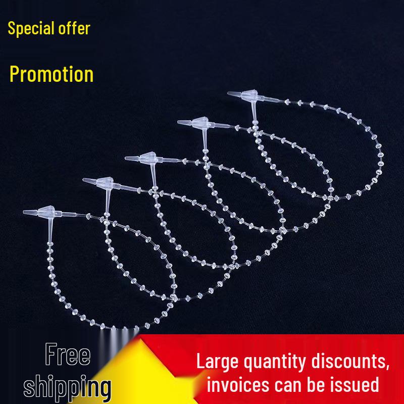 Прозрачная пластиковая игла для ручного продевания нити с защелкой для этикеток