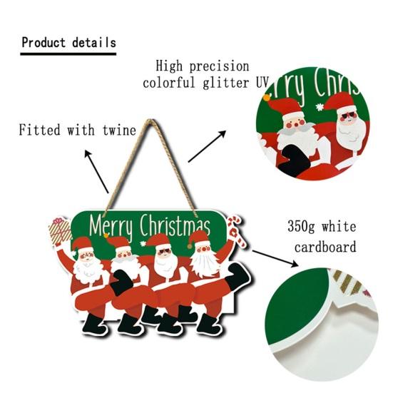 Рождественская дверная подвеска, праздничный знак Клауса, яркий цвет, узор Санта-Клауса, праздничное украшение, легко повесить