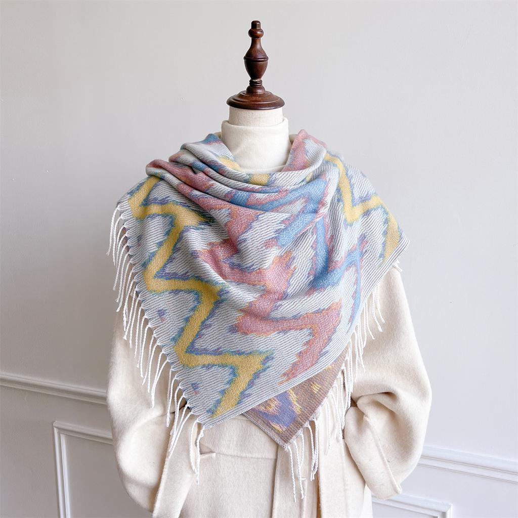 Women Winter Scarf Cashmere Pashmina Shawls and Wraps Bufandas Floral Print Warm Thick Scarves Blanket for Lady Newpe
